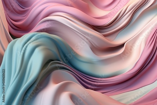 Abstract background with waves. Generative AI.