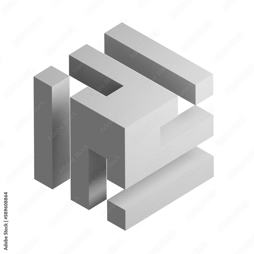 Cube icon design element. Isometric cube, business presentation infographic object. Cube icon design element. Isometric cube, business presentation infographic object.