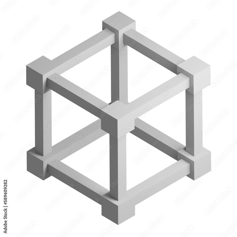 Cube icon design element. Isometric cube, business presentation infographic object. Cube icon design element. Isometric cube, business presentation infographic object.