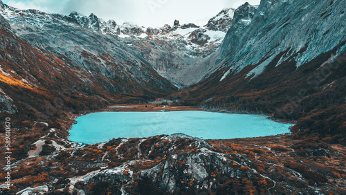 lake and mountains