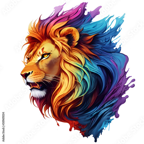 rainbow lion photo