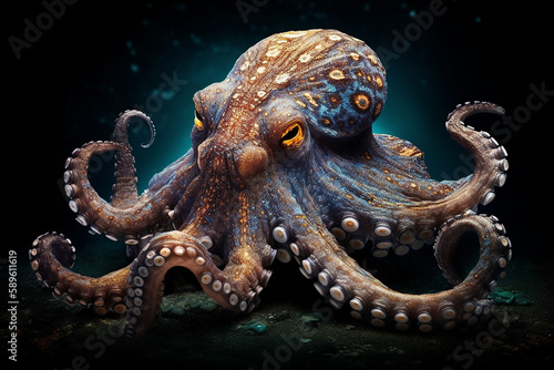 Under the sea, octopus, alien creatures