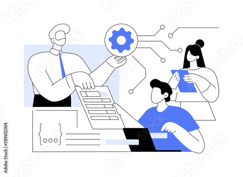 Meeting client abstract concept vector illustration.