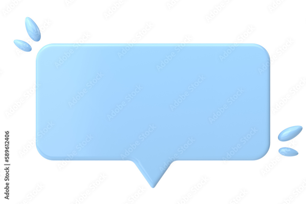 Fototapeta premium Speech bubble. Chat bubble. 3D illustration.