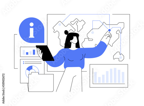 Collecting information abstract concept vector illustration.