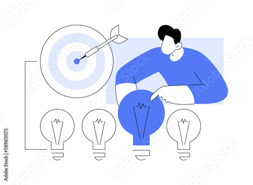 SMART goal setting abstract concept vector illustration.