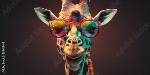 Get wild with giraffe glasses from the coolest optical shop, generative ai