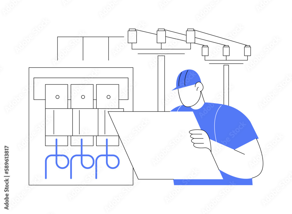 Electrical engineer abstract concept vector illustration. Electrical engineer abstract concept vector illustration.
