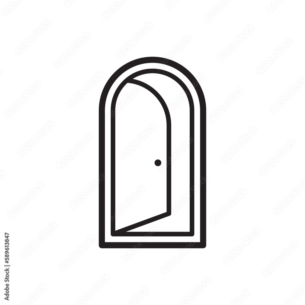 door icon design vector template door icon design vector template