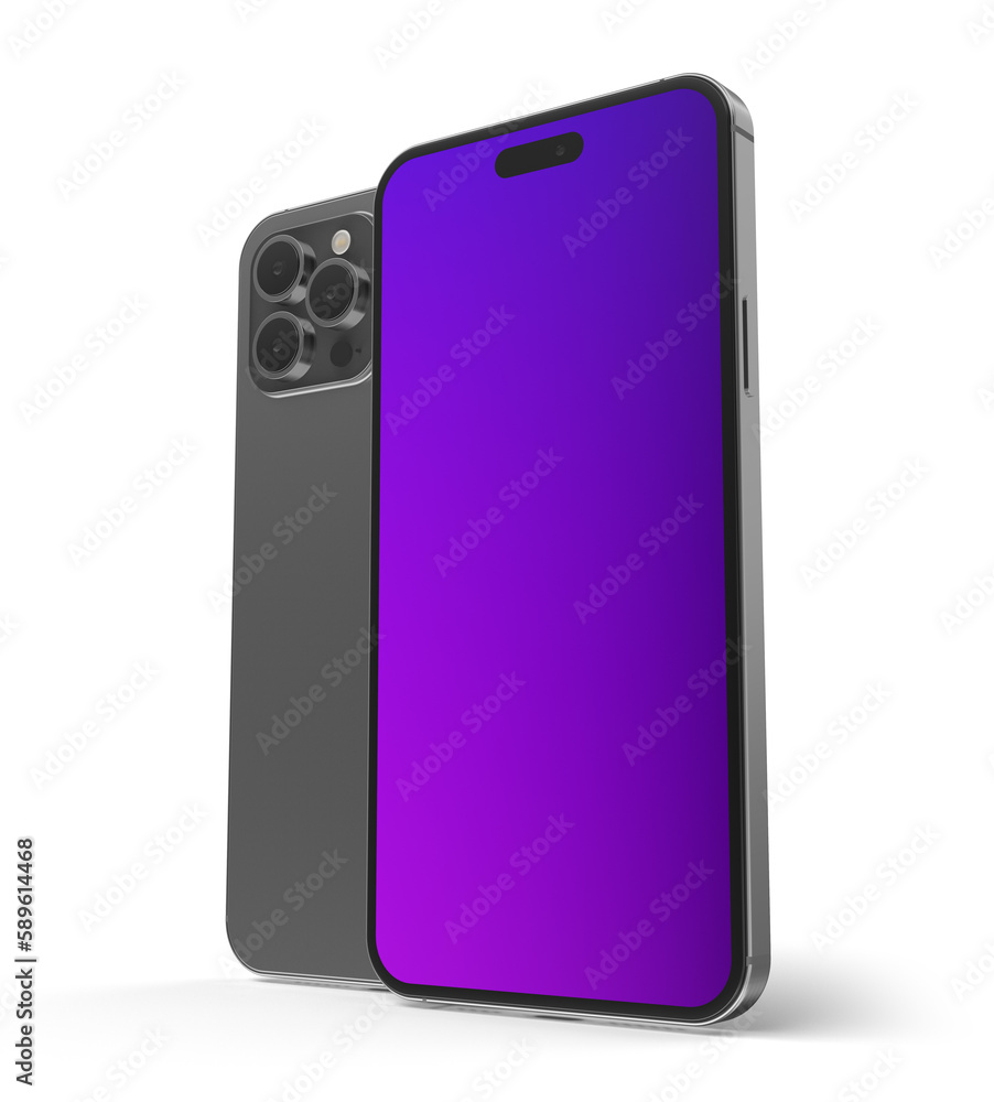 Smartphone realistic 3d render illustration with transparent background Smartphone realistic 3d render illustration with transparent background