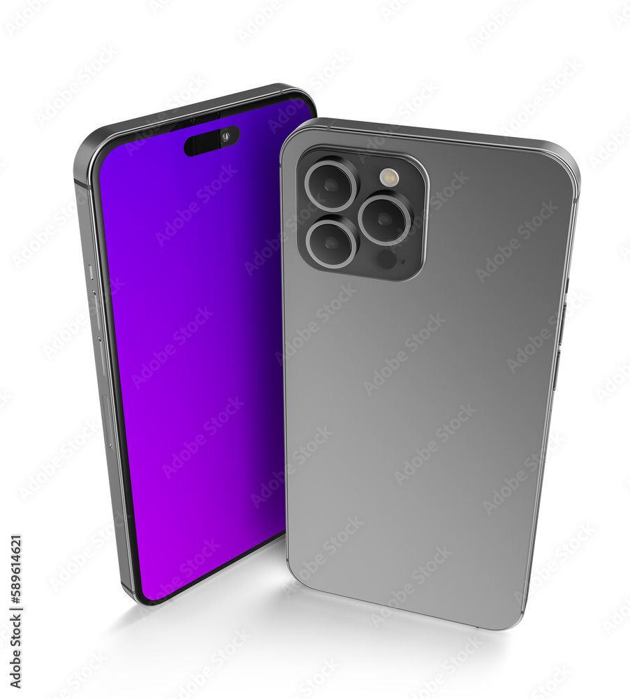 Smartphone realistic 3d render illustration with transparent background Smartphone realistic 3d render illustration with transparent background