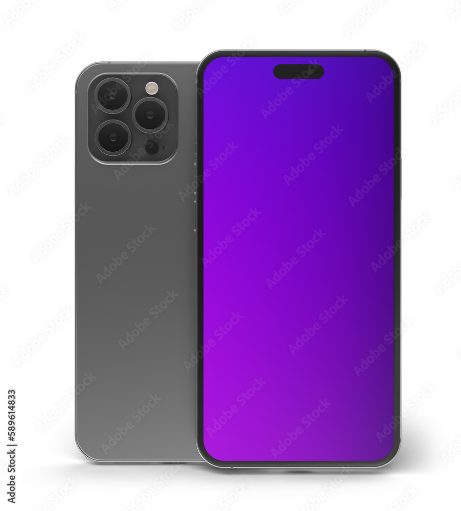 Smartphone realistic 3d render illustration with transparent background Smartphone realistic 3d render illustration with transparent background