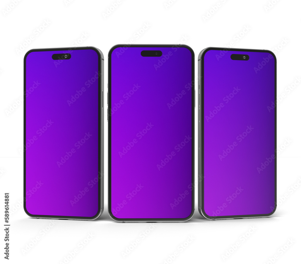 Smartphone realistic 3d render illustration with transparent background Smartphone realistic 3d render illustration with transparent background