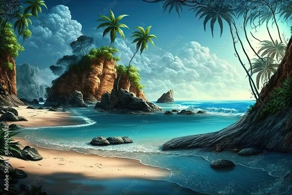 Paradise Cove. Tropical background