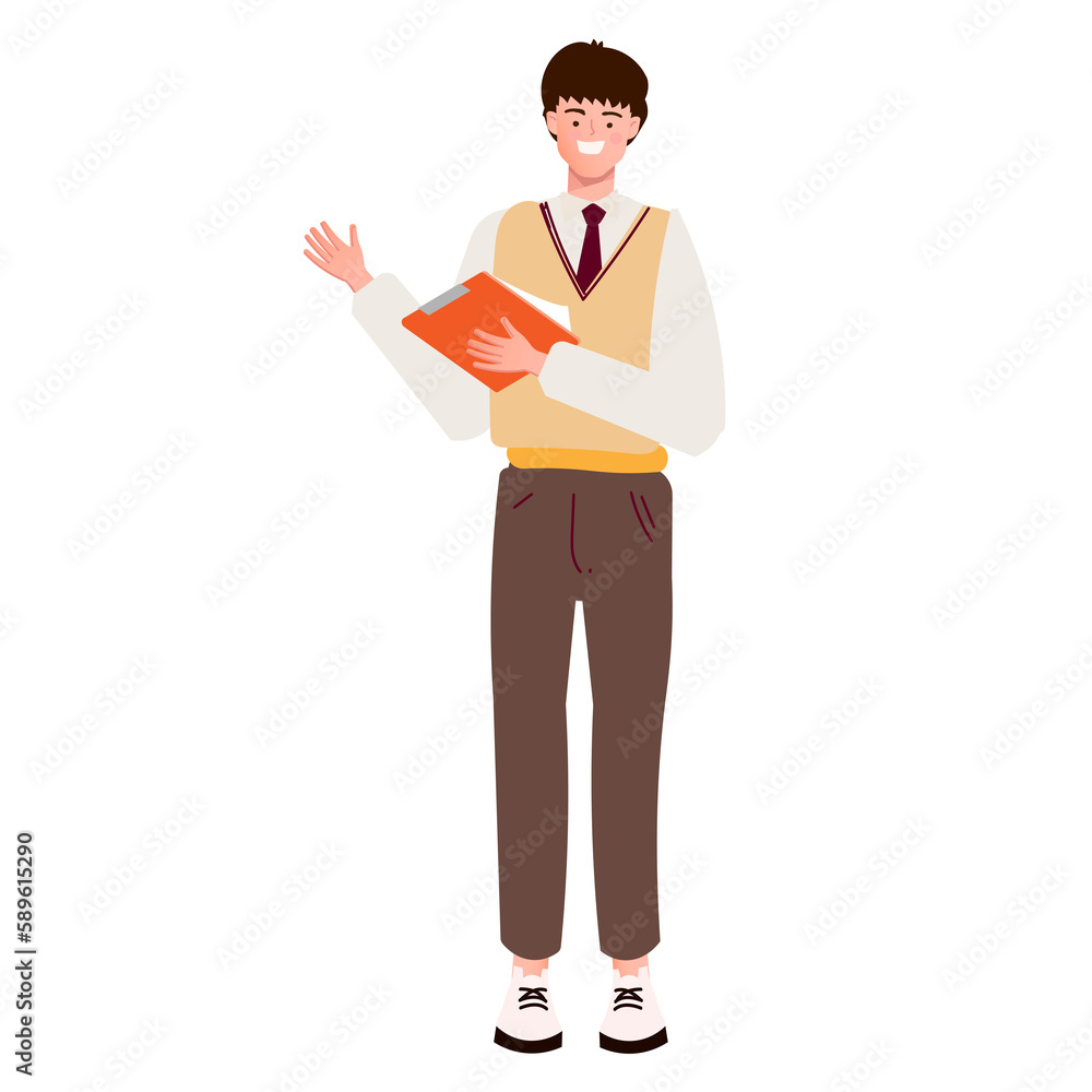 cute Korean student cartoon cute Korean student cartoon