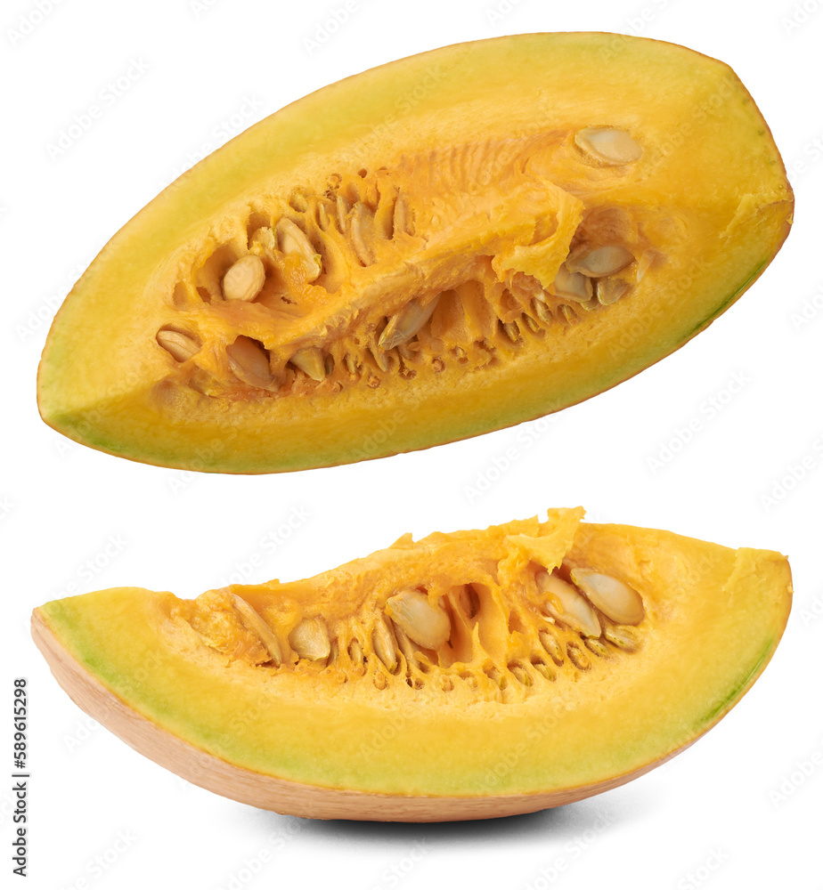 pumpkin slices, winter squash commonly used as vegetable in cooking taken in different angles, isolated pumpkin slices, winter squash commonly used as vegetable in cooking taken in different angles, isolated