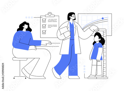 Measure height and weight abstract concept vector illustration.