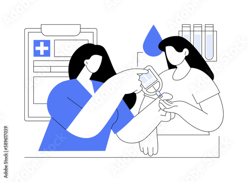 Cholesterol check-up abstract concept vector illustration.