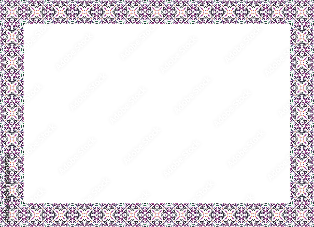 Decorative frame with floral pattern. Elegant element for design in Eastern style, place for text. Floral border. Lace illustration for invitations and greeting cards. Decorative frame with floral pattern. Elegant element for design in Eastern style, place for text. Floral border. Lace illustration for invitations and greeting cards.