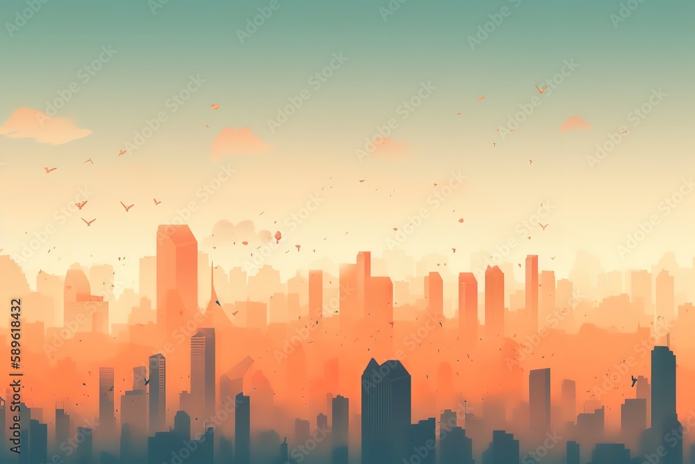 City air pollution. Generative AI City air pollution. Generative AI