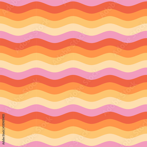 Retro groovy hippie seamless pattern. Seamless abstract geometric pattern