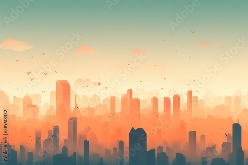 City air pollution. Generative AI