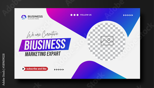 Modern YouTube video thumbnail for workshop promotion Corporate thumbnail and web banner template	
