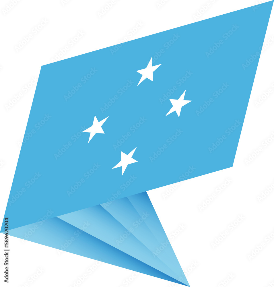 Flag of Micronesia, modern pin flag Flag of Micronesia, modern pin flag