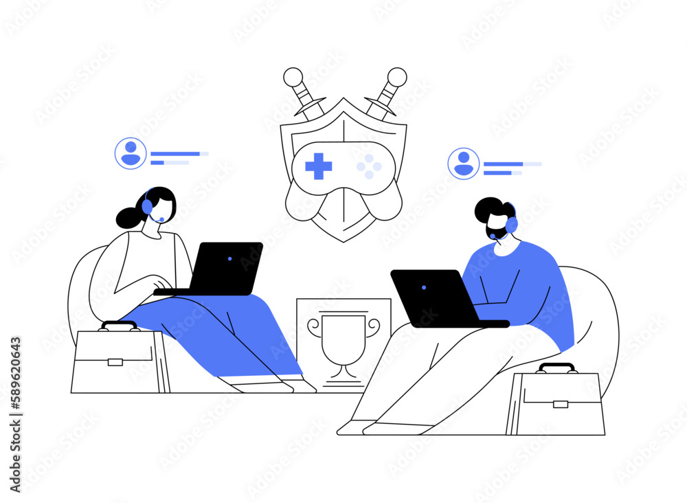 Office esport competition abstract concept vector illustration. Office esport competition abstract concept vector illustration.