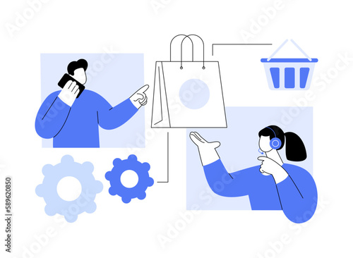 Call for load products abstract concept vector illustration.