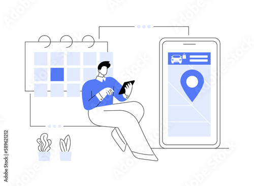 Set quick and efficient delivery service abstract concept vector illustration.