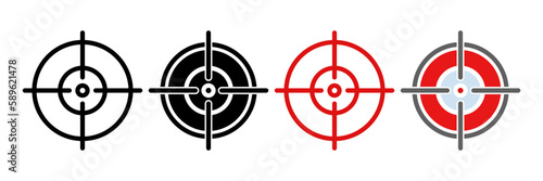 Crosshair icon. Target aim sign for mobile concept and web design. vector illustration photo