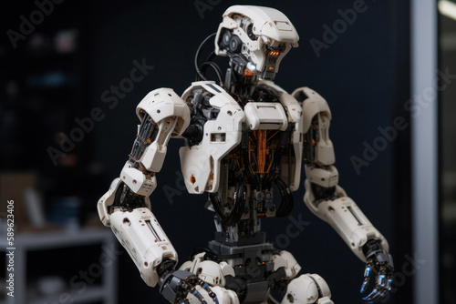 Photograph of Cutting-Edge Humanoid Robot in Laboratory