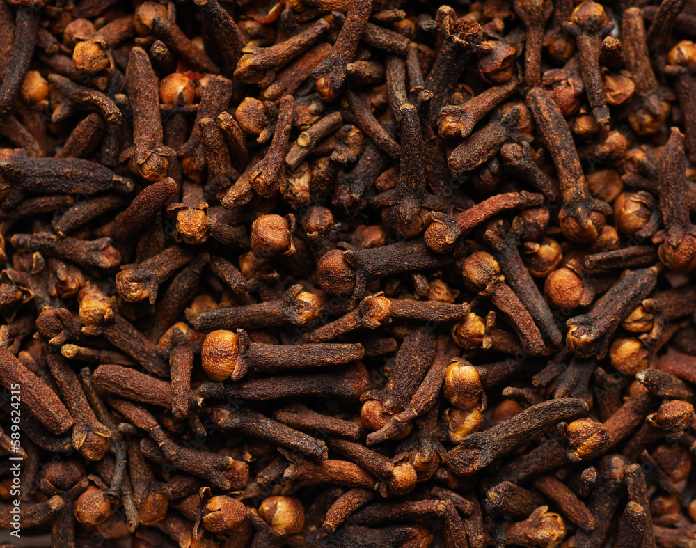 freshly dryed clove spice texture close up freshly dryed clove spice texture close up
