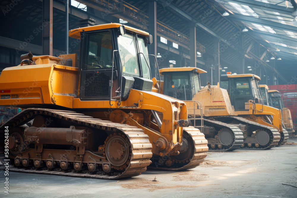 Heavy Machinery and Industrial Equipment , factory, ai generative Heavy Machinery and Industrial Equipment , factory, ai generative