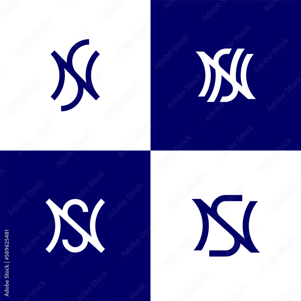 Obraz premium letter NS logo set. Icon design. Template elements - Vector signs collection