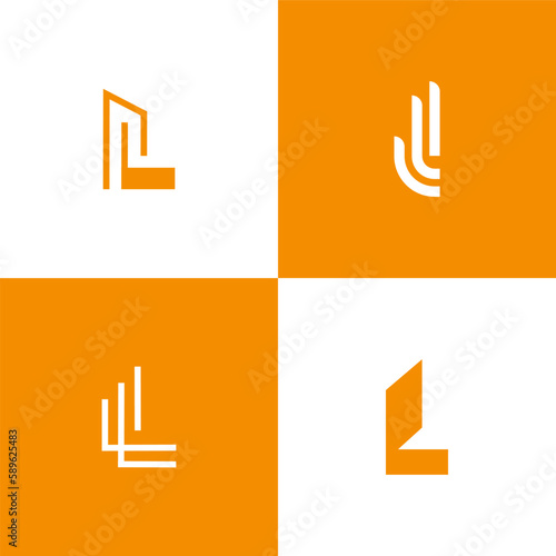 L letter logo set. Icon design. Template elements - Vector signs collection