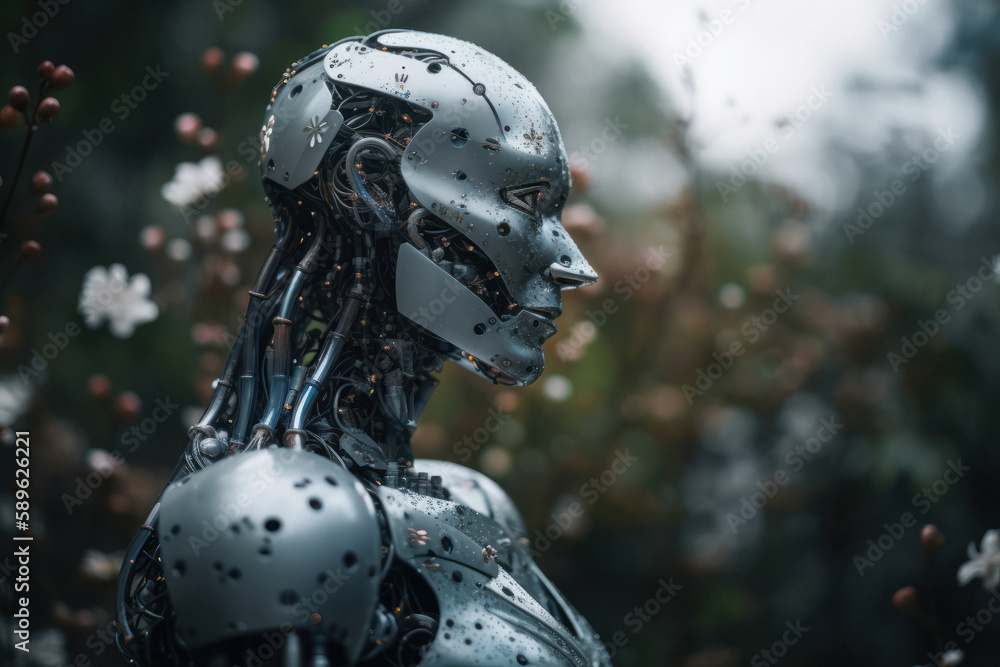 Surreal Image of Humanoid Robot Powered by AI Surreal Image of Humanoid Robot Powered by AI