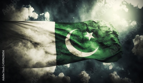 Pakistan independence day illlustration, Generative ai