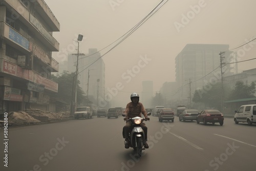 PM 2.5 Air Pollution in Bangkok, Thailand - city in haze  © Exotic Escape
