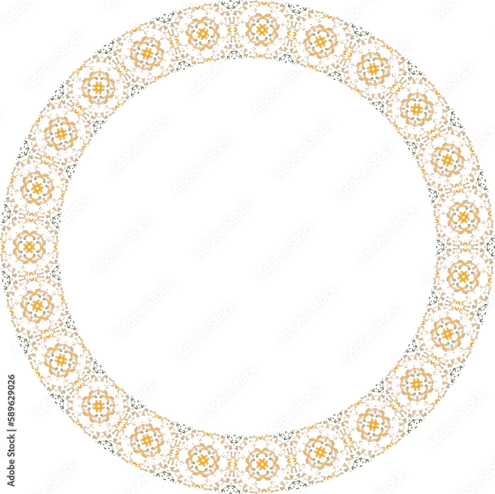 Decorative frame with floral pattern. Elegant element for design in Eastern style, place for text. Floral border. Lace illustration for invitations and greeting cards. Decorative frame with floral pattern. Elegant element for design in Eastern style, place for text. Floral border. Lace illustration for invitations and greeting cards.