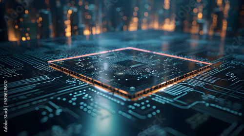 Wallpaper Mural Technology futuristic circuit background Torontodigital.ca