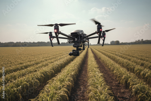Autonomous drone surveying agricultural field