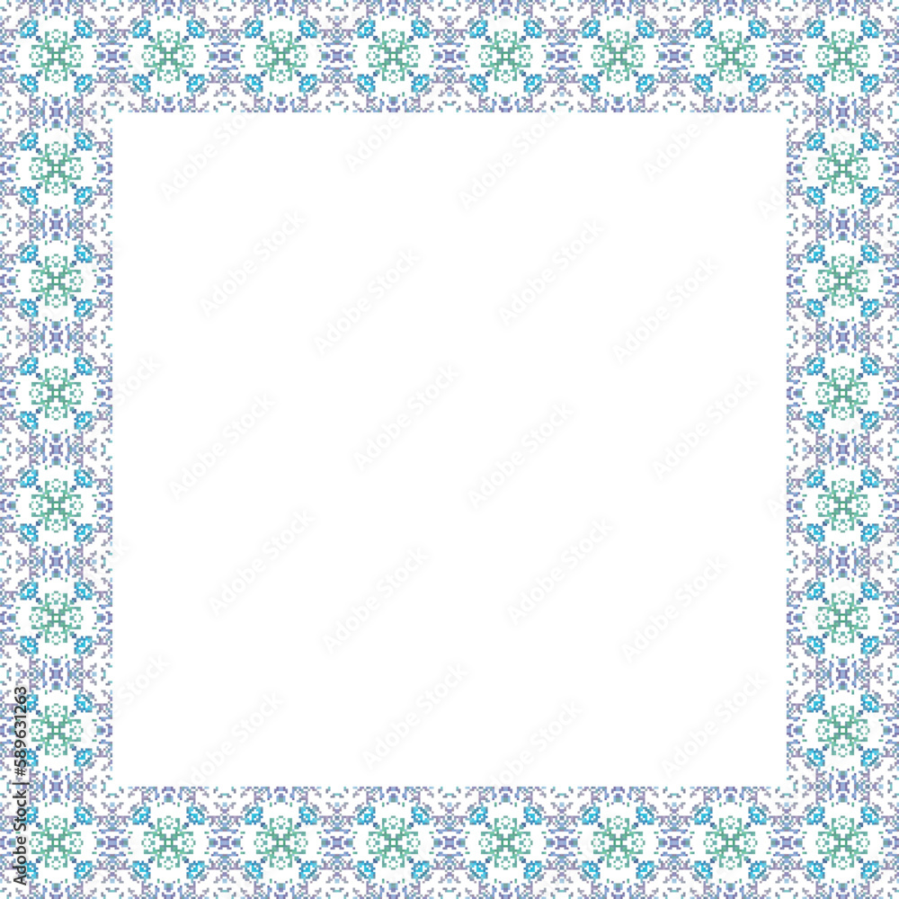 Decorative frame with floral pattern. Elegant element for design in Eastern style, place for text. Floral border. Lace illustration for invitations and greeting cards. Decorative frame with floral pattern. Elegant element for design in Eastern style, place for text. Floral border. Lace illustration for invitations and greeting cards.