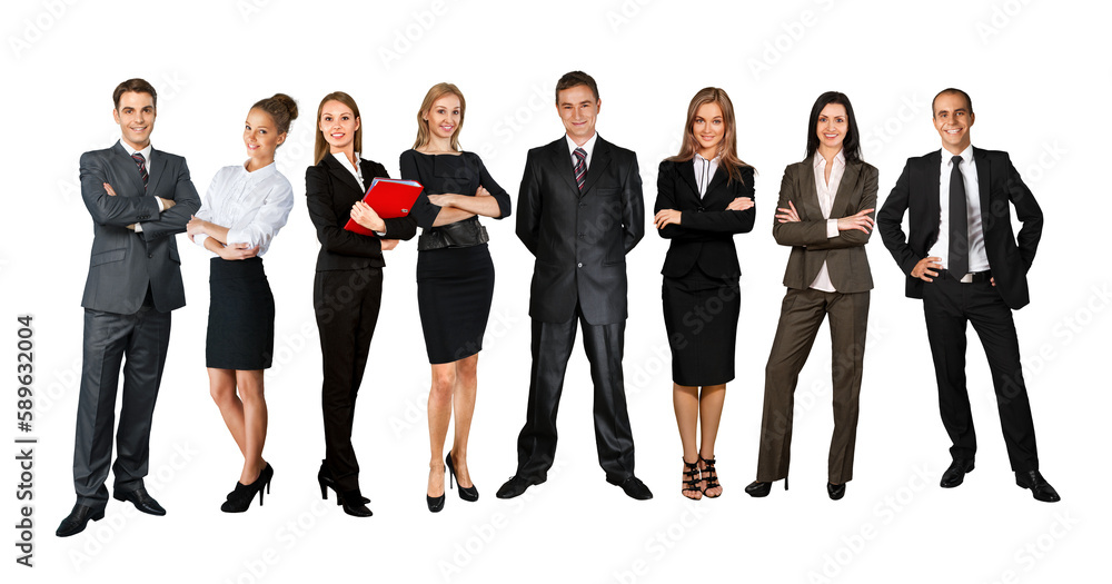 Group of smiling colleagues, teamwork concept Group of smiling colleagues, teamwork concept