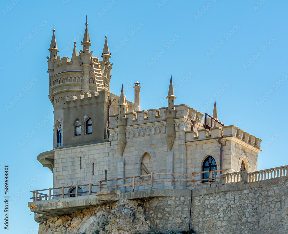 Swallow's Nest (Lastochkino Gnezdo) castle in Gaspra, south Crimea