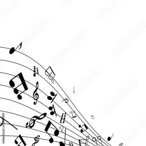 Sketch of musical notes
