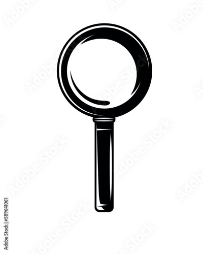 Magnify icon. Lupe. Vector illustration