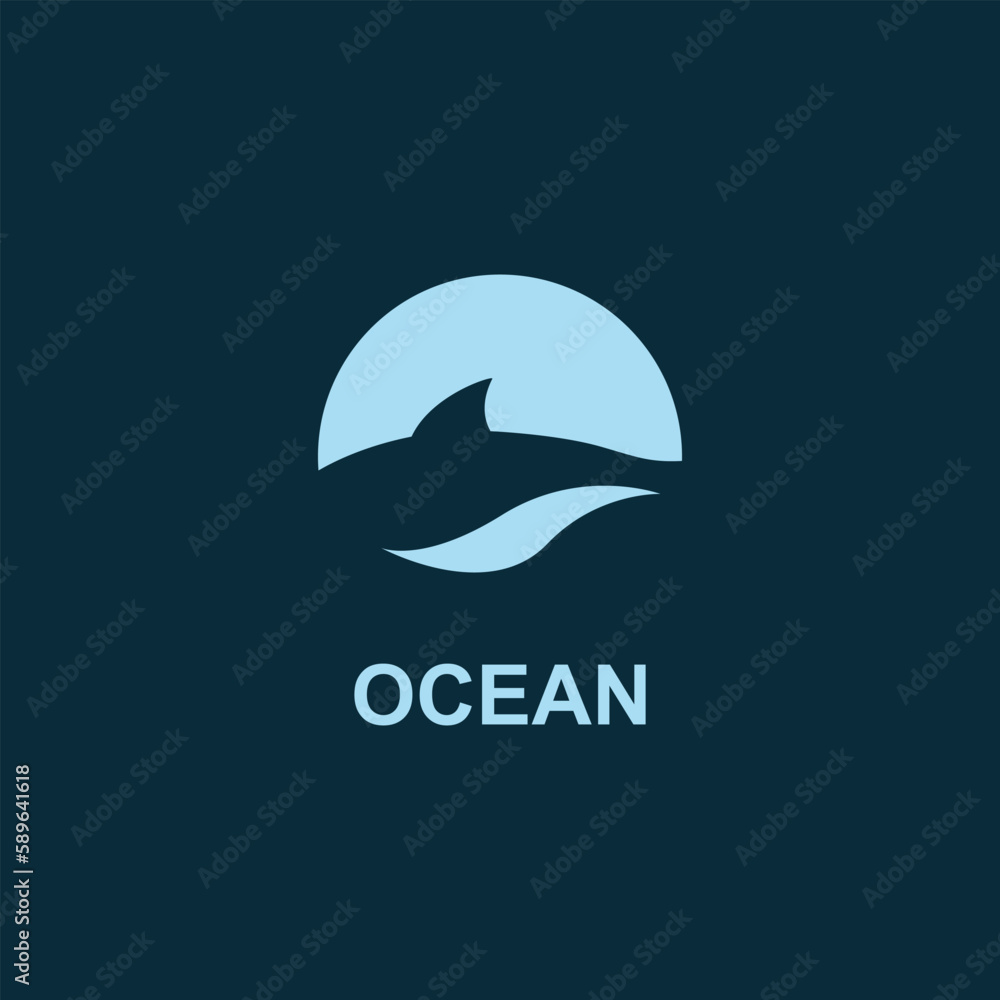 Obraz premium Jaws fish logo vector