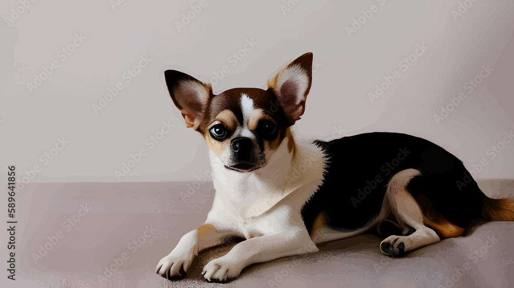 jack russell terrier sitting on the floor